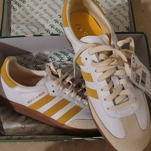 adidas SambaSporty & Rich White Bold Gold/USW9/US8/UK7/25.5CM